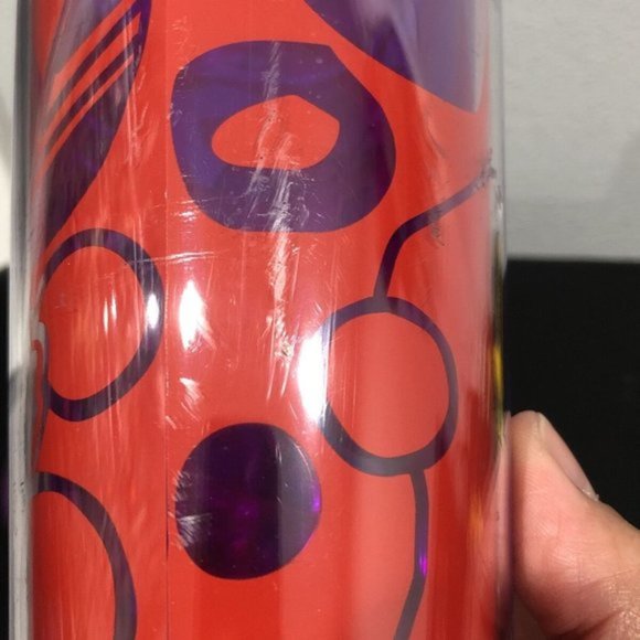 2014 STARBUCKS 24 Oz. VENTI Cold Cup Tumbler PURPLE RED Hibiscus No Straw RARE - Picture 3 of 10